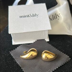 mint&lily Golden Earrings